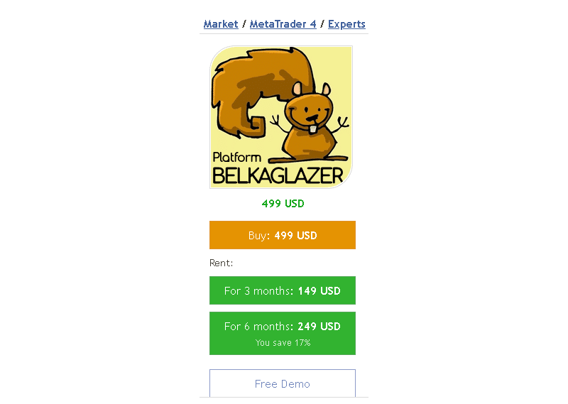 Belkaglazer EA price