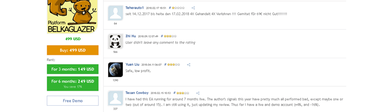 Belkaglazer EA Customer Feedback