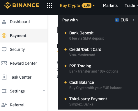 Binance Deposits