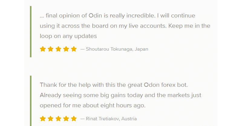 Odin Forex Robot People feedback