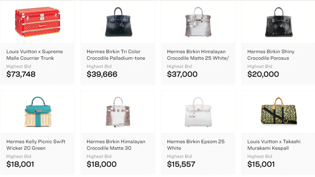 Handbags as collectibles