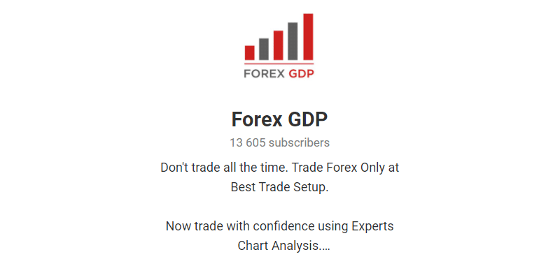 Forex GDP. The company runs a Telegram channel with 13,605 subscribers in it.