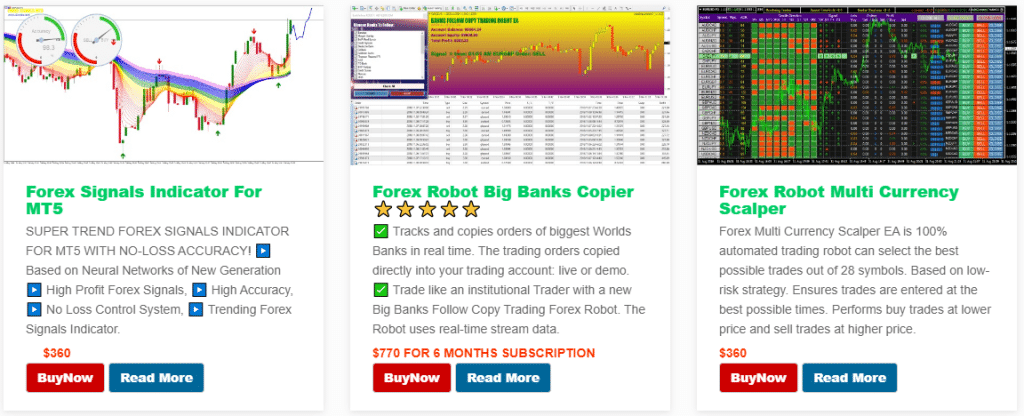 Altredo Forex Robots. There are many robots that cost from $300 to $450.