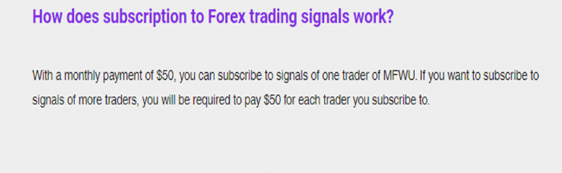 MFWU (Managed Forex With Us) price