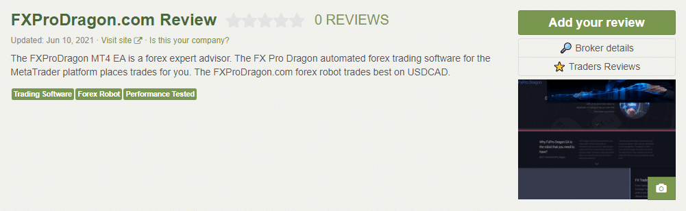 FxPro Dragone customer reviews