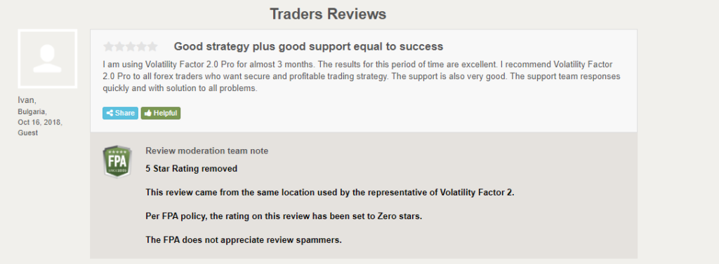 Volatility Factor 2.0 Customer Reviews