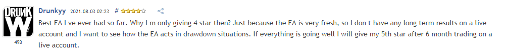 Trader indicating SIEA Zen is the best EA. 