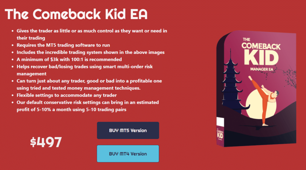 The Comeback Kid EA pricing.