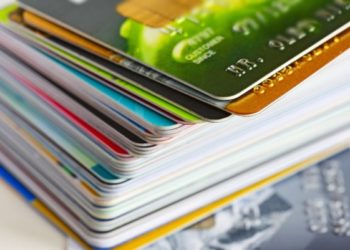 Credit cards in shallow focus