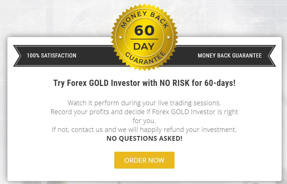 Forex Gold Investor Robot guarantee