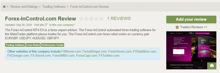 Forex inControl People’s Testimonials