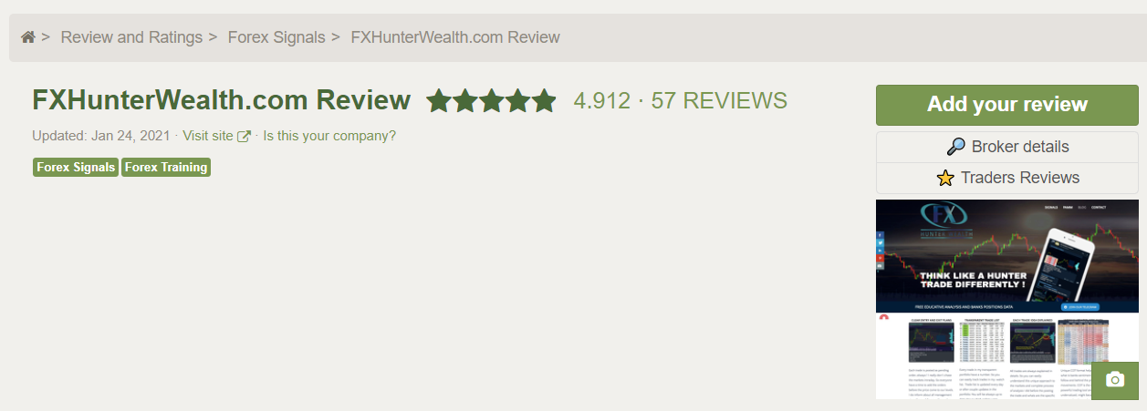 FX Hunter Wealth People feedback