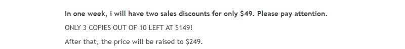 Actual price of Advanced Fibo Levels.