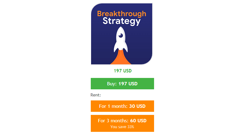 Breakthrough Strategy’s pricing plans. 