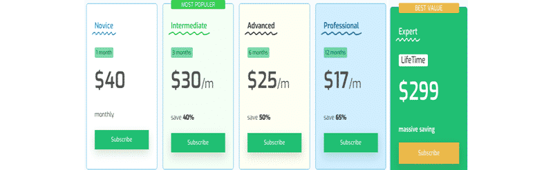 Pricing plans.