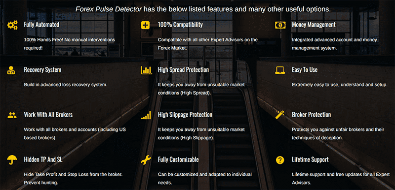 Forex Pulse Detector features.