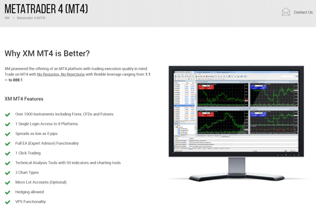 XM MT4 platform