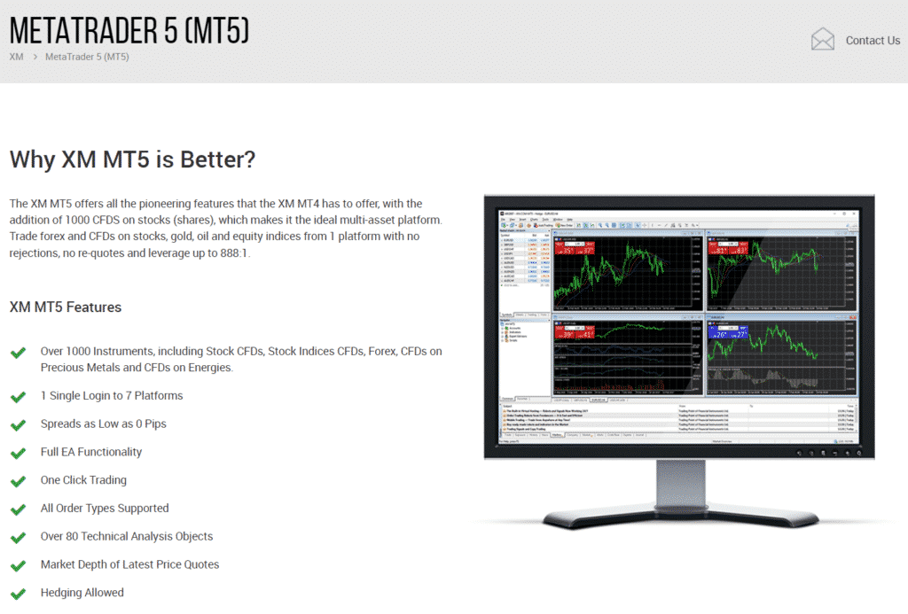 XM MT5 platform