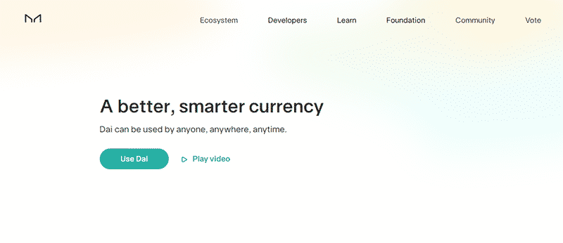 MakerDao start page