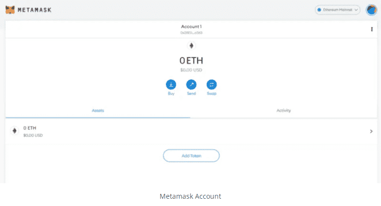 setting up Metamask crypto wallet