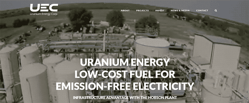 The Uranium Energy Corp start page