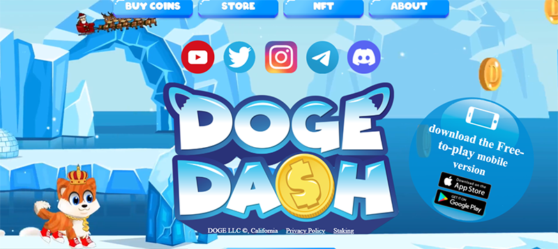 The Doge Dash website.