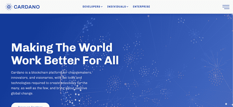 The Cardano website.