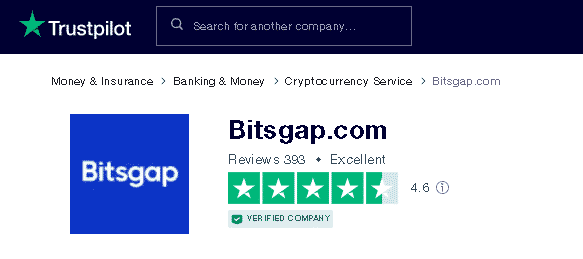 Bitsgap’s page on Trustpilot.