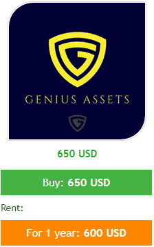 Genius Assets’ price. 