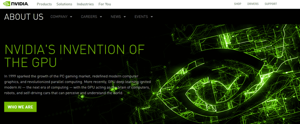 NVIDIA home page